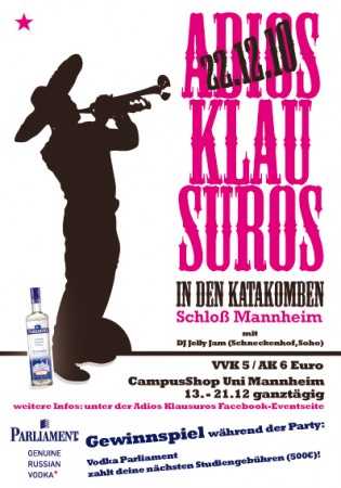 Adios Klausuros Werbeplakat