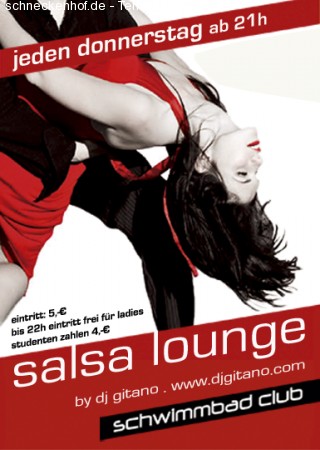 Jeden Donnerstag Salsa Lounge Werbeplakat