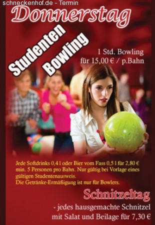 Studenten-Bowling Werbeplakat