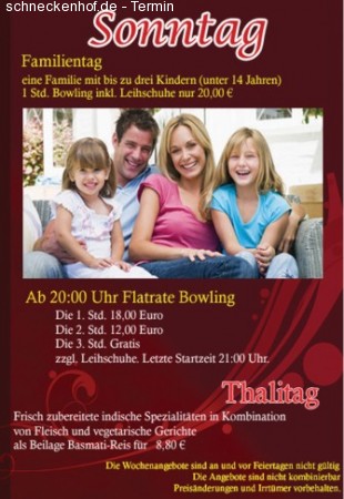 Familientag im Firebowl Werbeplakat