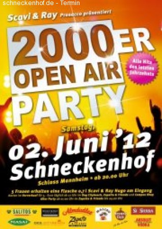 2000er Open Air & Indoor Party Werbeplakat