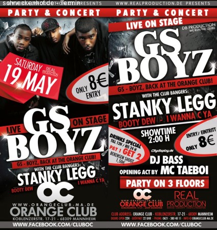 Gs Boyz - Live On Stage Werbeplakat