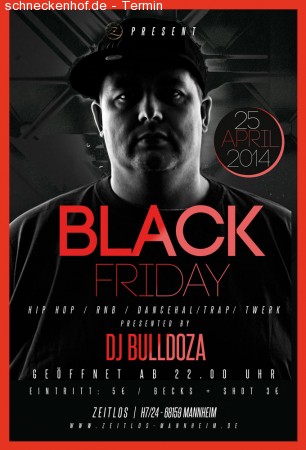 Black Friday the DJ Bulldoza Edition Werbeplakat