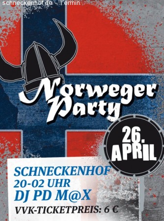 Norweger Party Werbeplakat