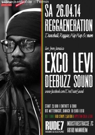 Reggaeneration mit Exco Levy (live) Werbeplakat