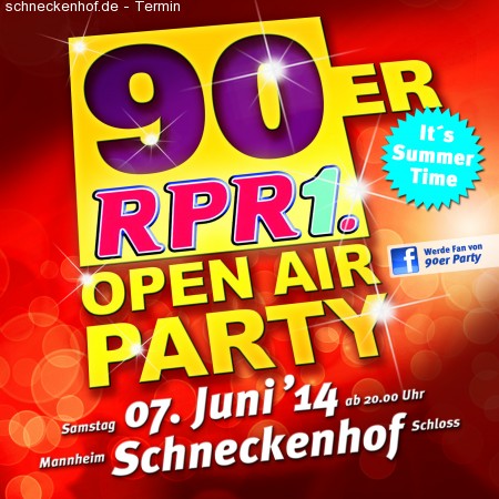 90er Rpr1 Open Air Party Werbeplakat