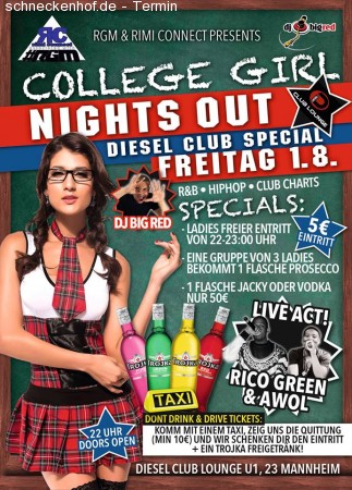 College Girl Nights Out Werbeplakat