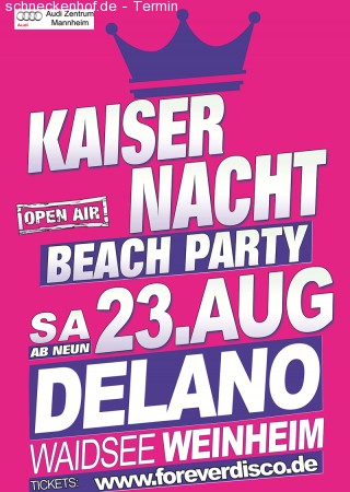 Kaisernacht Beach Party Werbeplakat