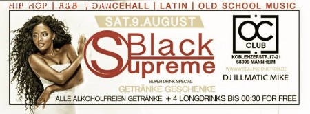 Black Supreme - 100% Hip-Hop - RnB - Da Werbeplakat