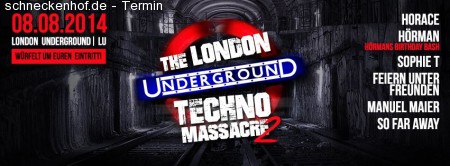London TECHNO Massacre Werbeplakat