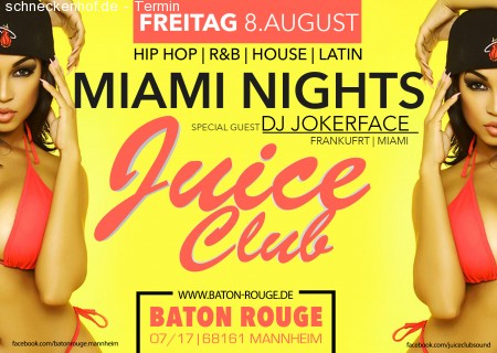 Juice Club - Miami Nights Werbeplakat
