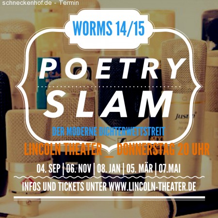 Poetry Slam  Worms Werbeplakat