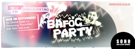 BAföG Party – nicht nur für Studenten Werbeplakat