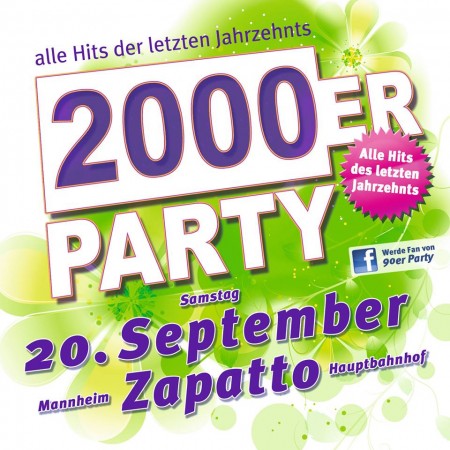 2000'er Party Werbeplakat