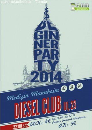 Ersti Party Mediziner Mannheim Werbeplakat
