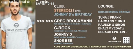 Stereo621 pres. Johnny Ds Birthday Werbeplakat