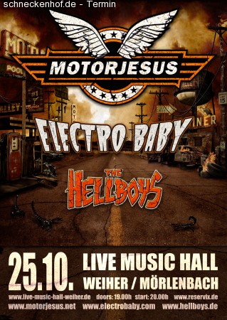 Motorjesus, Electro Baby & The Hellboys Werbeplakat