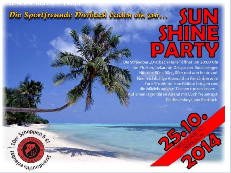 Sunshineparty Dierbach Werbeplakat