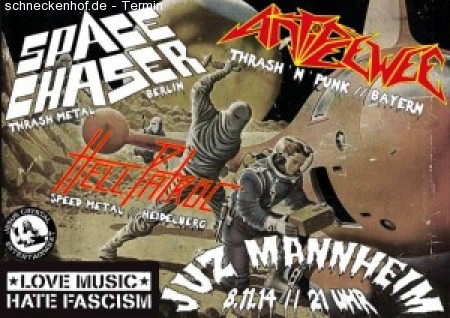 Geiles Metal-Konzert mit Space Chaser Werbeplakat