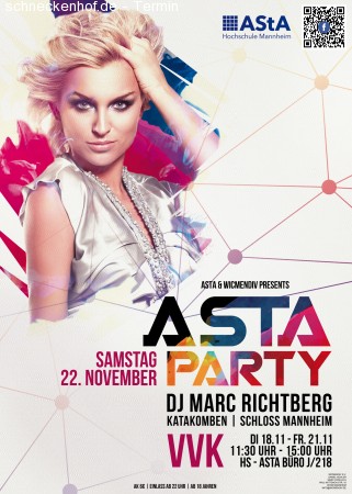 AStA Party der Hochschule Mannheim Werbeplakat