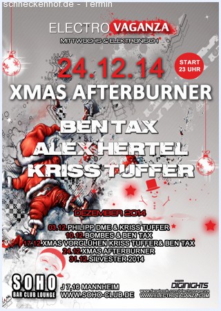 XMAS Afterburner  • Alex Hertel Werbeplakat