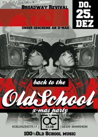 Back to the Old School X-Mas Party Werbeplakat