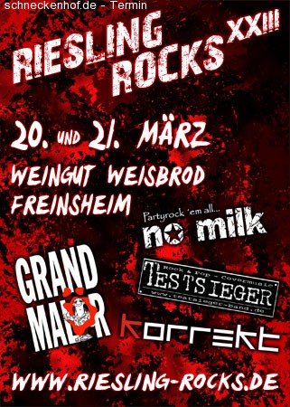 RIESLING ROCKS XXIII - Freitag Werbeplakat