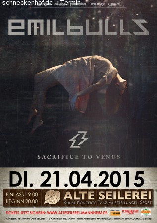 EMIL BULLS  „Sacrifice To Venus“ Tour 2 Werbeplakat
