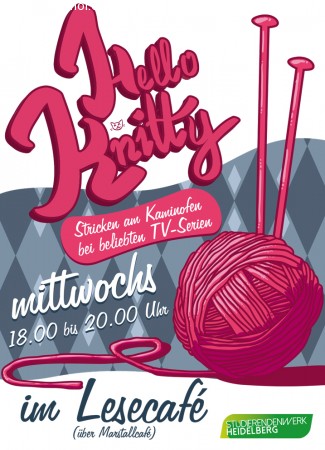 Hello Knitty - Stricktreff Werbeplakat