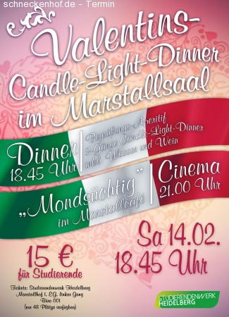 Valentins-Dinner & Cinema Werbeplakat