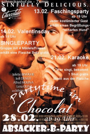 Chocolate Party Time Werbeplakat