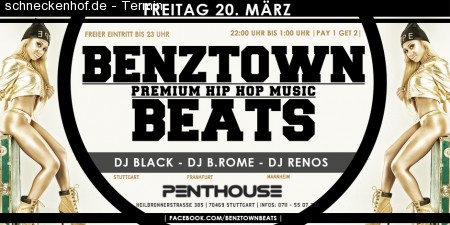 Benztown Beats - Premium Hip Hop Music Werbeplakat