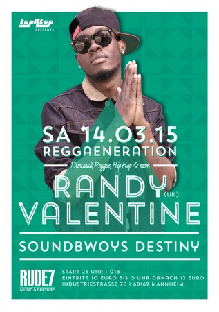 Randy Valentine & Soundbwoys Destiny Werbeplakat