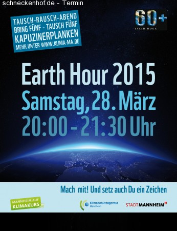 Earth Hour 2015 – Tausch-Rausch-Abend Werbeplakat
