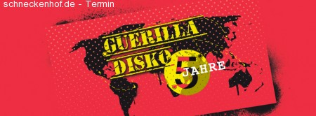 5 Jahre Guerilla Disko Werbeplakat