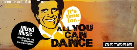 All You Can Dance meets Nachtaktiv Werbeplakat