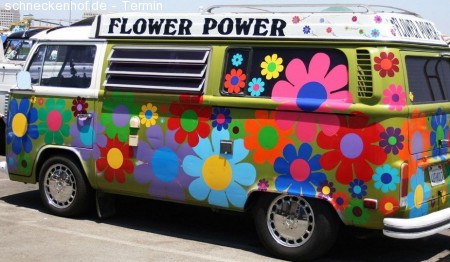 Die Flower Power Motto Party im Teufel Werbeplakat