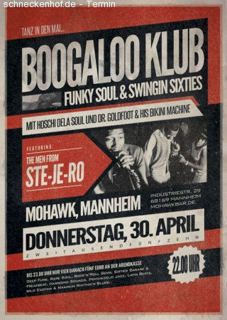 Boogaloo Klub: Tanz In Den Mai Werbeplakat