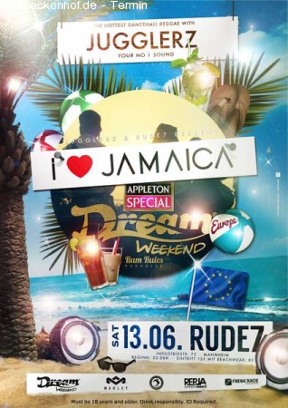 I Love Jamaica W Jugglerz Werbeplakat