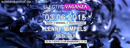 Electrovaganza • Lenny Tempels & Ben Tax Werbeplakat