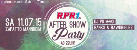 After Show RPR 1. Party Werbeplakat