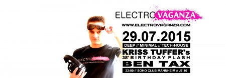Electrovaganza • KrissTuffer's BDayFlash Werbeplakat