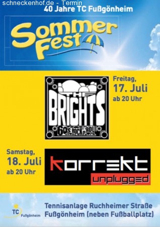 „The Brights“ auf dem Sommerfest des TCF Werbeplakat