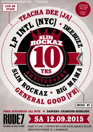 10 Years of Slin Rockaz Sound Werbeplakat