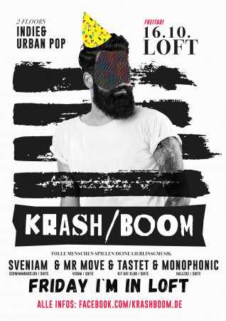 Krash/Boom - Indie & Urban Pop Werbeplakat