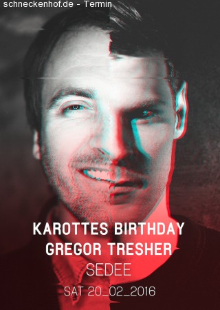 Karottes Birthday mit Gregor Tresher Werbeplakat