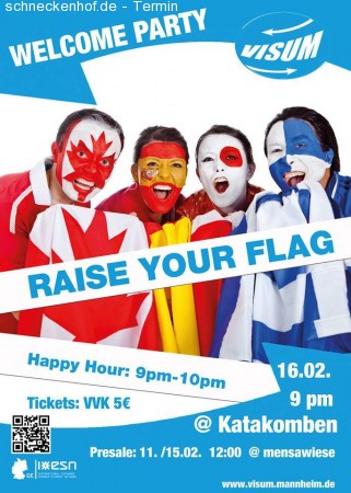 VISUM Welcome Party: Raise your flag Werbeplakat