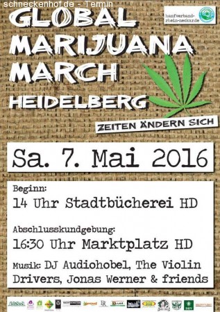 Global Marijuana March Heidelberg 2016 Werbeplakat