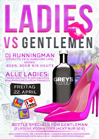 Ladies vs Gentleman Night Werbeplakat