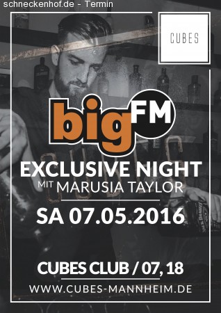 bigFM Exclusive Night | CUBES Club Werbeplakat